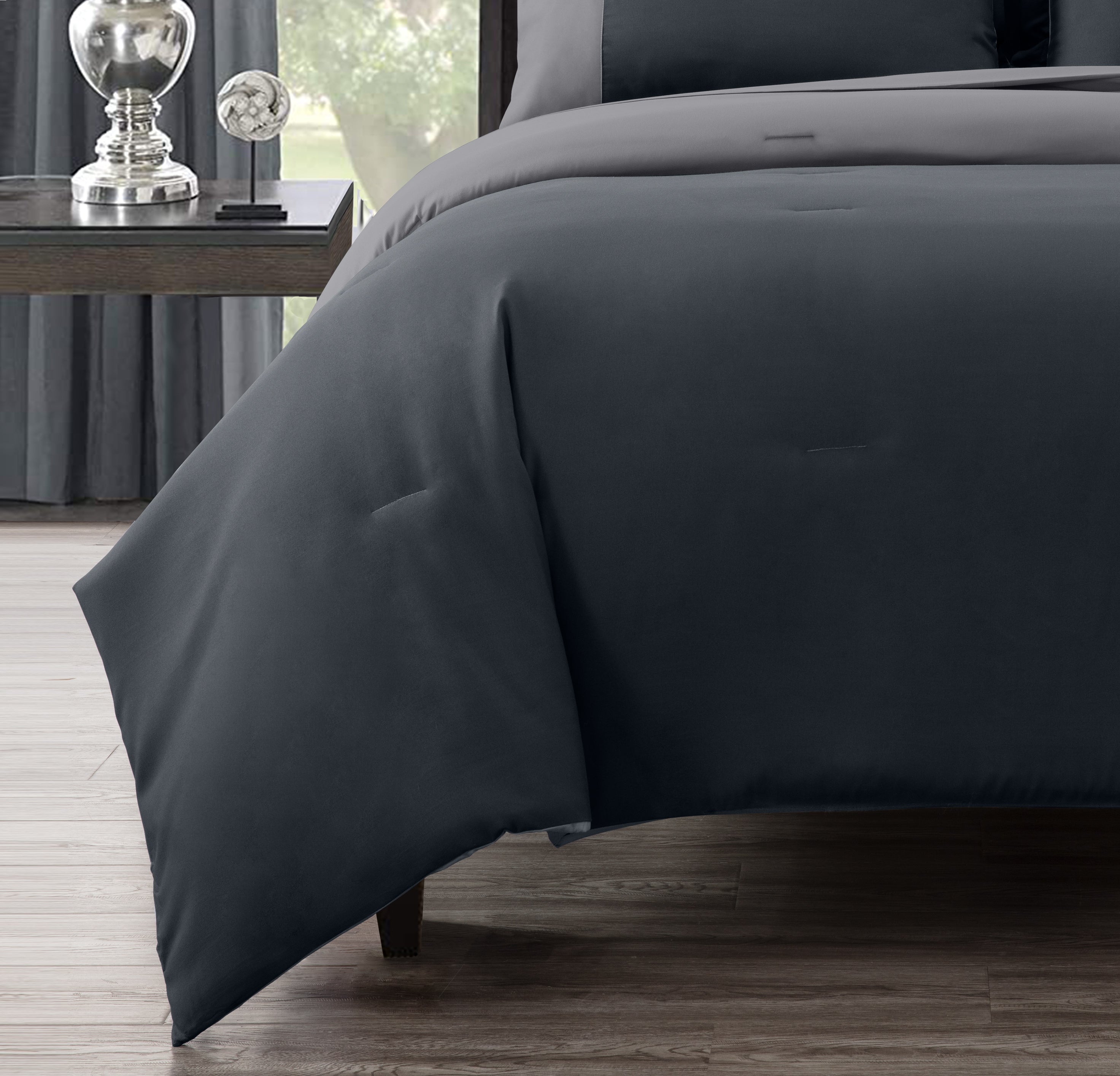 7-Piece Comforter Set - Bed-in-a-Bag, Reversible Bedding Sets with Comforter, Flat & Fitted Sheets, Pillow Shams & Cases, All Season & Machine Washable
