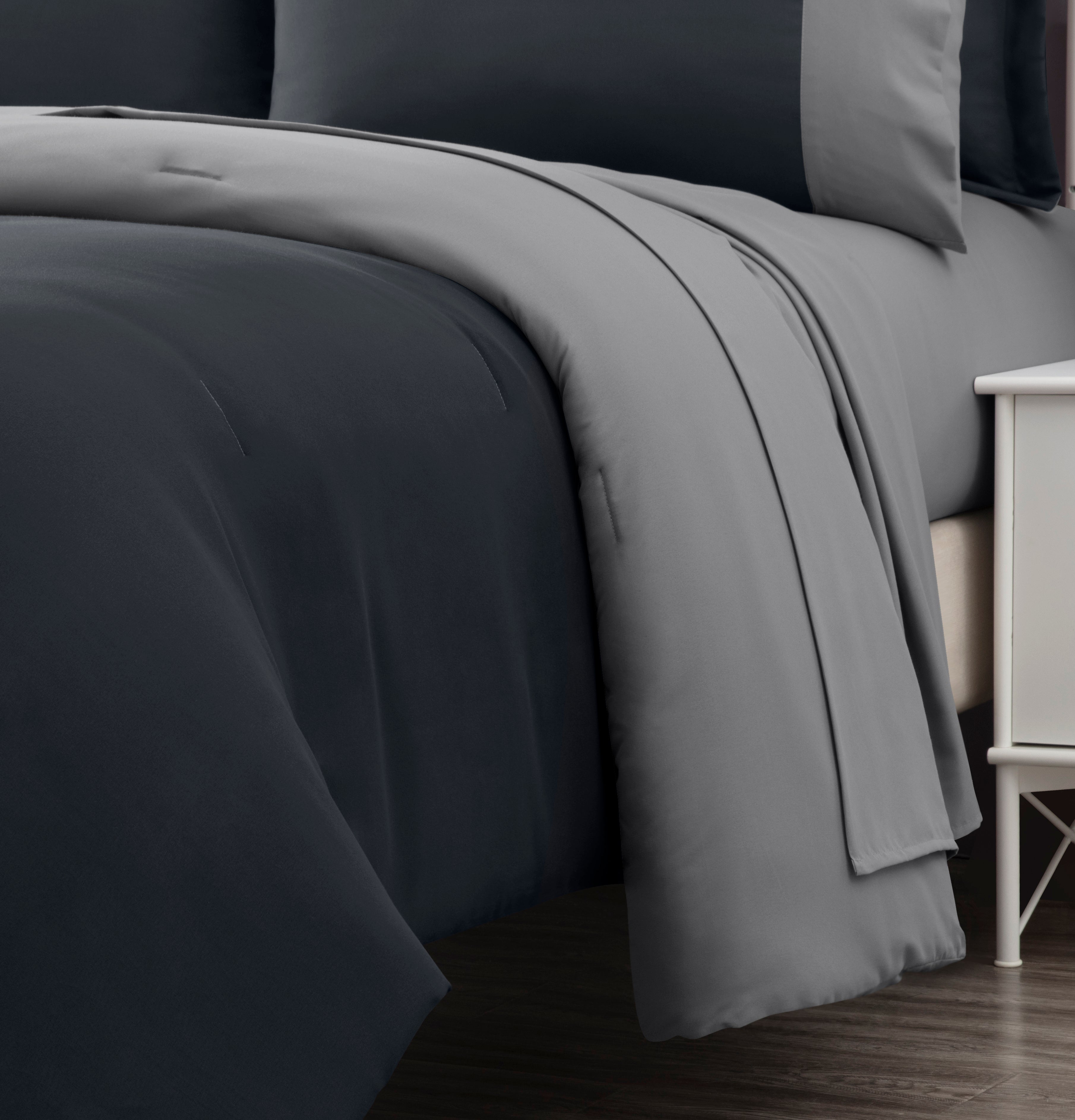7-Piece Comforter Set - Bed-in-a-Bag, Reversible Bedding Sets with Comforter, Flat & Fitted Sheets, Pillow Shams & Cases, All Season & Machine Washable
