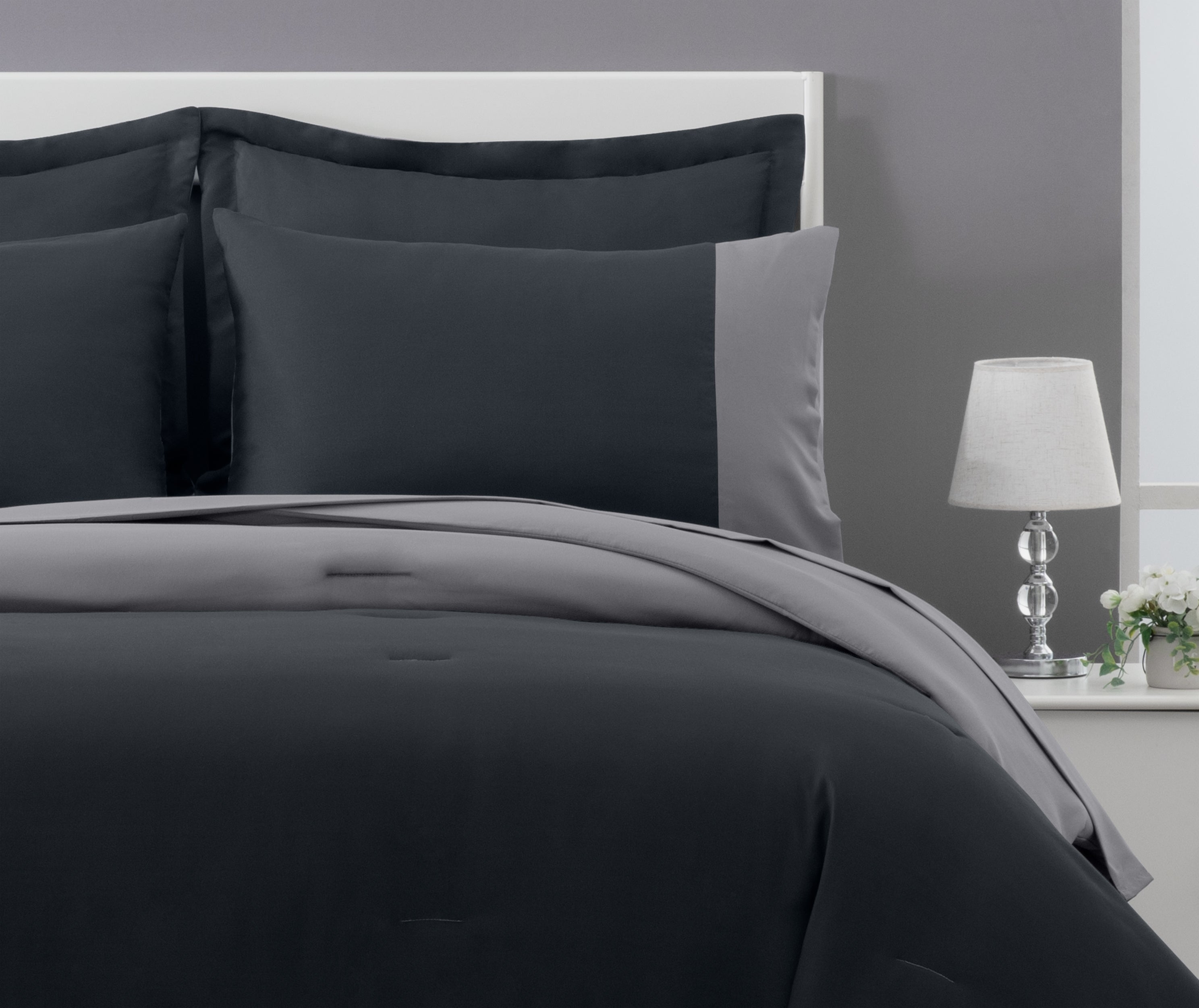 7-Piece Comforter Set - Bed-in-a-Bag, Reversible Bedding Sets with Comforter, Flat & Fitted Sheets, Pillow Shams & Cases, All Season & Machine Washable