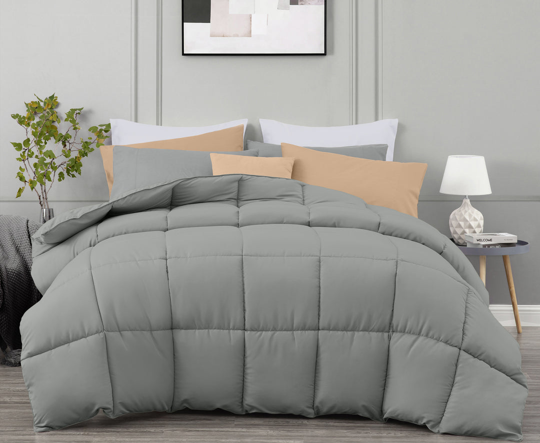 Kingsley Trend Comforter Duvet Insert - All-Season Quilted Ultra Soft, Breathable Down Alternative Comforter, Box Stitch Design with Corner Tabs, Easy to Care Machine Washable, kingsleytrend, , 32916_b08tb2t5x6_35251_1ced1, comforter, MCF, kingsleytrend