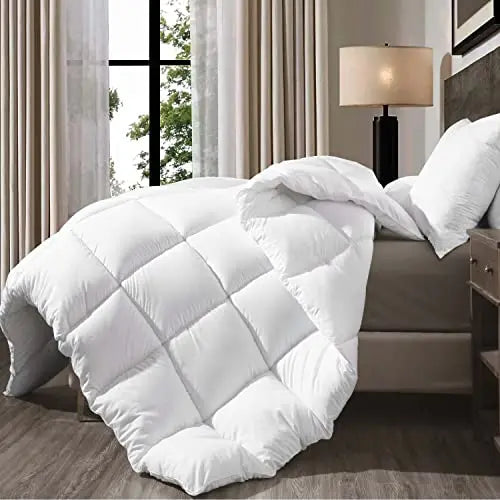 Fluffy White Down Alternative Comforter 300 GSM, kingsleytrend, , 32916_b09rt7749p_35251_1ced1, comforter, MCF, kingsleytrend