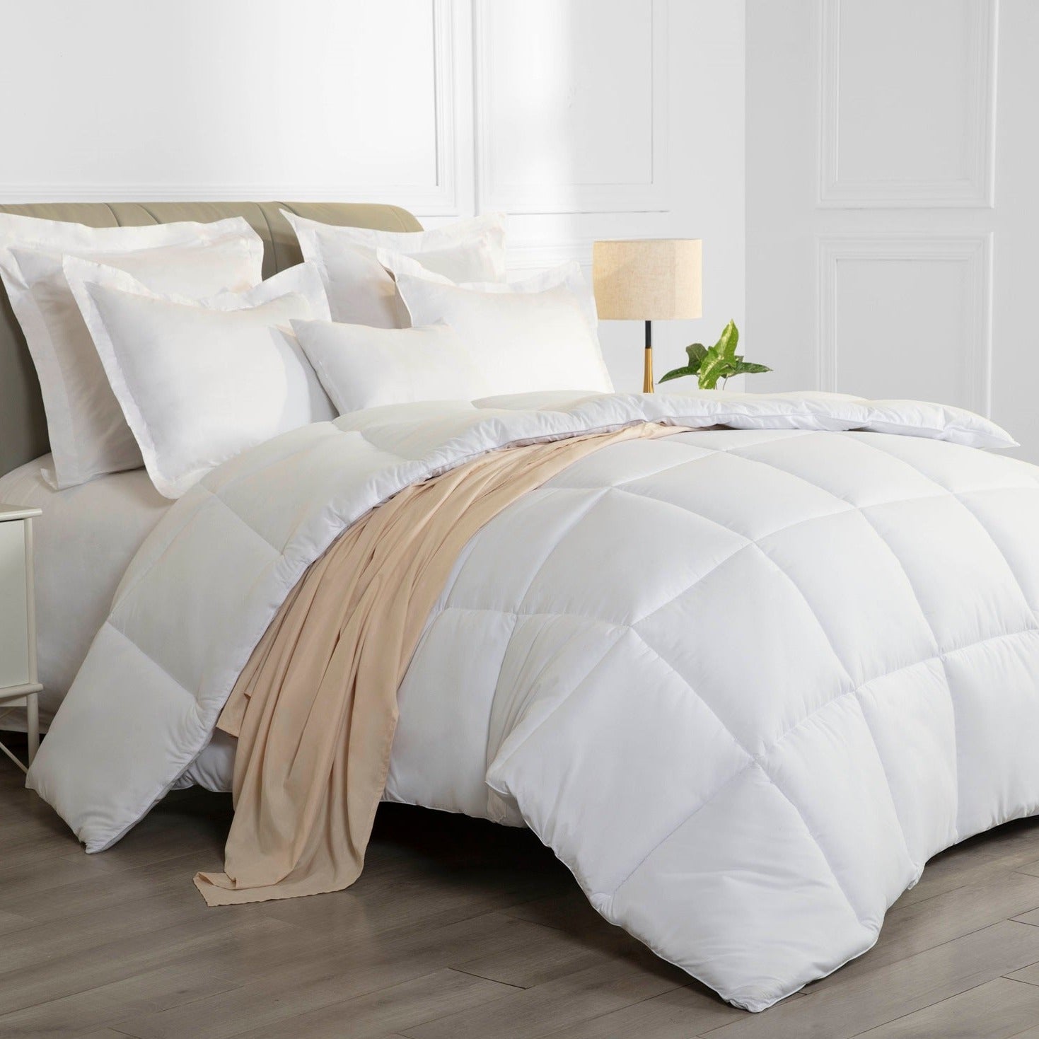 Kingsley Trend Comforter Duvet Insert - All-Season Quilted Ultra Soft, Breathable Down Alternative Comforter, Box Stitch Design with Corner Tabs, Easy to Care Machine Washable