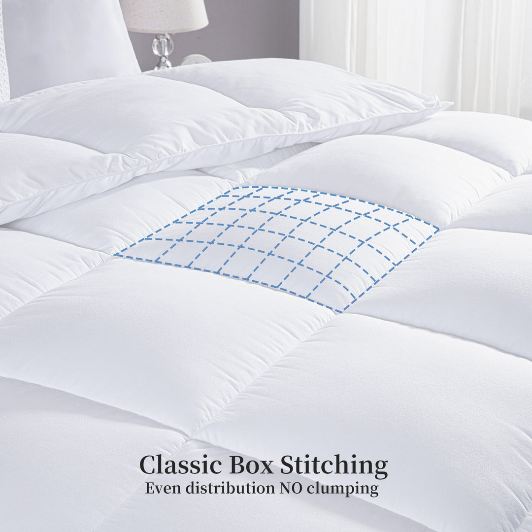 Kingsley Trend Comforter Duvet Insert - All-Season Quilted Ultra Soft, Breathable Down Alternative Comforter, Box Stitch Design with Corner Tabs, Easy to Care Machine Washable, kingsleytrend, , 32916_b08tb2t5x6_35251_1ced1, comforter, MCF, kingsleytrend