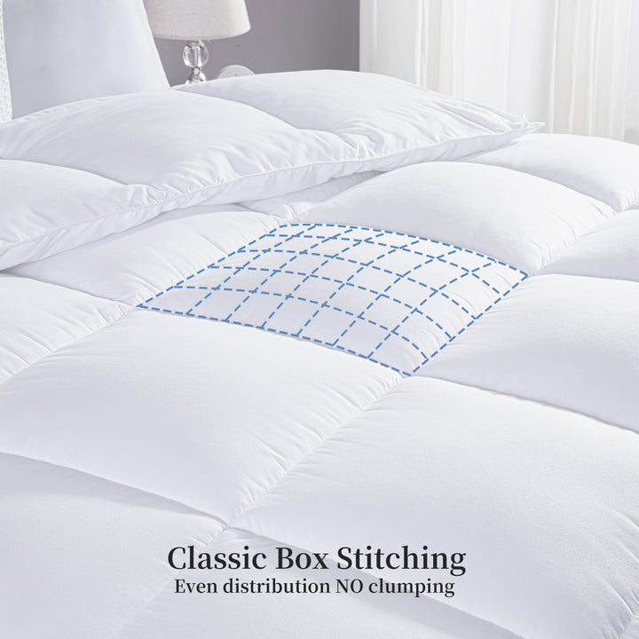 Kingsley Trend Comforter Duvet Insert - All-Season Quilted Ultra Soft, Breathable Down Alternative Comforter, Box Stitch Design with Corner Tabs, Easy to Care Machine Washable, kingsleytrend, , 32916_b08tb2t5x6_35251_1ced1, comforter, MCF, kingsleytrend