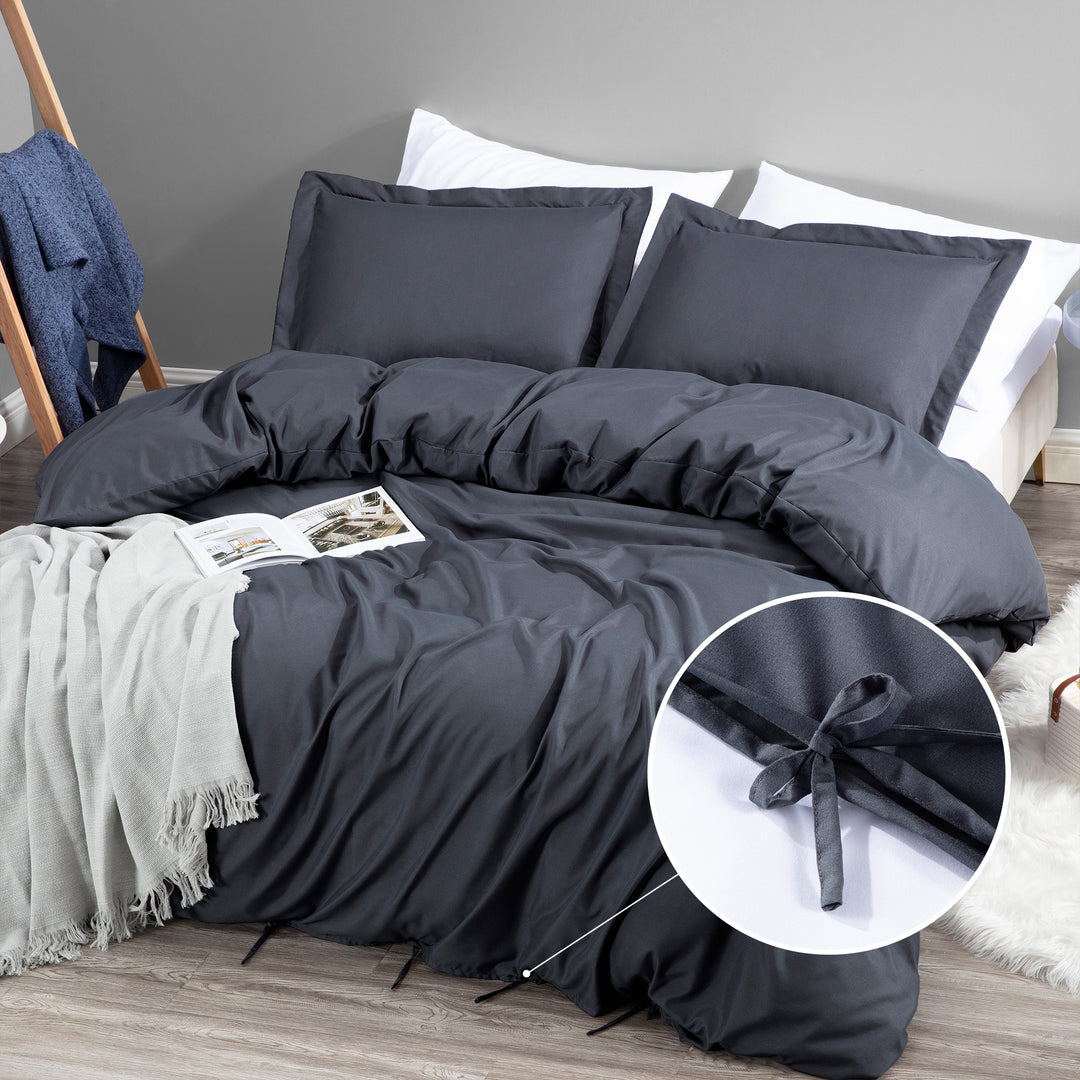Kingsley Trend Duvet Cover Set - Pre-Washed Ultra Soft & Breathable 3-Piece Microfiber Set with Bowtie Knot Closure, Machine Washable for Easy Care, kingsleytrend, , kingsley-trend-duvet-cover-set-pre-washed-ultra-soft-breathable-3-piece-microfiber-set-with-bowtie-knot-closure-machine-washable-for-easy-care, Duvet Cover, MCF, kingsleytrend