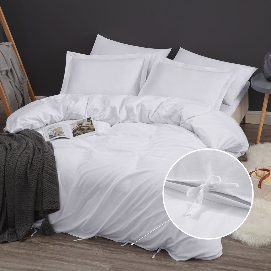 Kingsley Trend Duvet Cover Set - Pre-Washed Ultra Soft & Breathable 3-Piece Microfiber Set with Bowtie Knot Closure, Machine Washable for Easy Care, kingsleytrend, , kingsley-trend-duvet-cover-set-pre-washed-ultra-soft-breathable-3-piece-microfiber-set-with-bowtie-knot-closure-machine-washable-for-easy-care, Duvet Cover, MCF, kingsleytrend