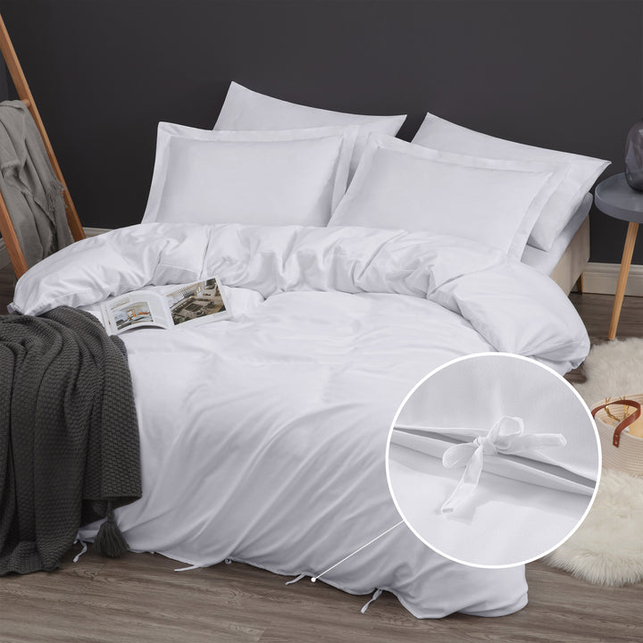Kingsley Trend Duvet Cover Set - Pre-Washed Ultra Soft & Breathable 3-Piece Microfiber Set with Bowtie Knot Closure, Machine Washable for Easy Care, kingsleytrend, , kingsley-trend-duvet-cover-set-pre-washed-ultra-soft-breathable-3-piece-microfiber-set-with-bowtie-knot-closure-machine-washable-for-easy-care, Duvet Cover, MCF, kingsleytrend