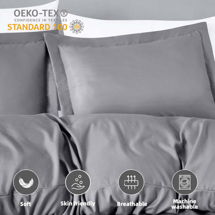 Kingsley Trend Duvet Cover Set - Pre-Washed Ultra Soft & Breathable 3-Piece Microfiber Set with Bowtie Knot Closure, Machine Washable for Easy Care, kingsleytrend, , kingsley-trend-duvet-cover-set-pre-washed-ultra-soft-breathable-3-piece-microfiber-set-with-bowtie-knot-closure-machine-washable-for-easy-care, Duvet Cover, MCF, kingsleytrend