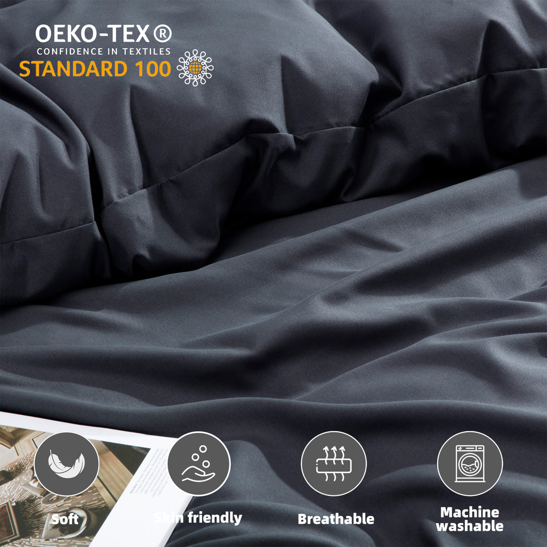 Kingsley Trend Duvet Cover Set - Pre-Washed Ultra Soft & Breathable 3-Piece Microfiber Set with Bowtie Knot Closure, Machine Washable for Easy Care, kingsleytrend, , kingsley-trend-duvet-cover-set-pre-washed-ultra-soft-breathable-3-piece-microfiber-set-with-bowtie-knot-closure-machine-washable-for-easy-care, Duvet Cover, MCF, kingsleytrend