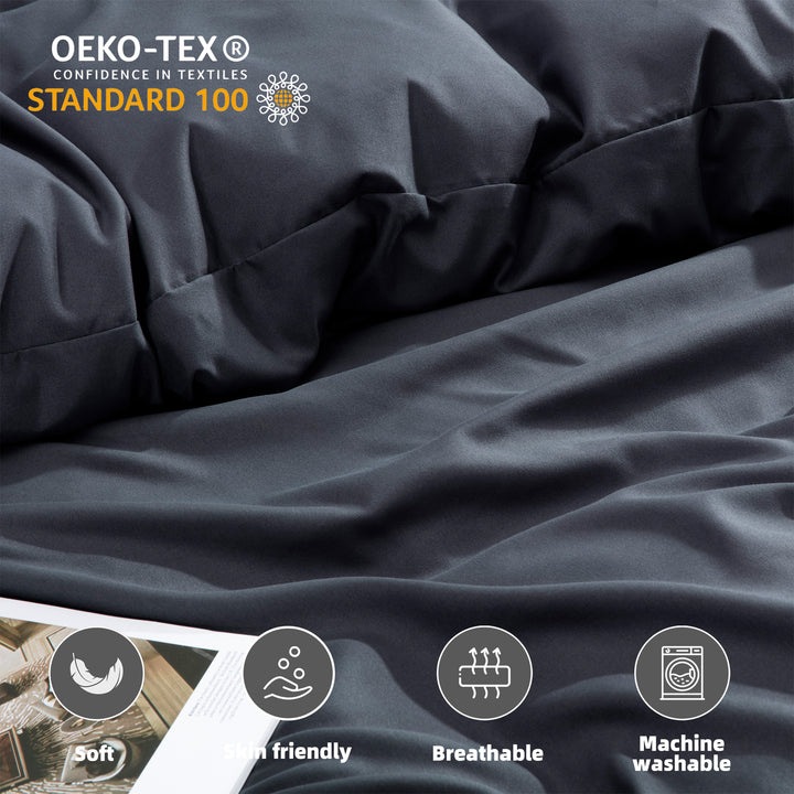 Kingsley Trend Duvet Cover Set - Pre-Washed Ultra Soft & Breathable 3-Piece Microfiber Set with Bowtie Knot Closure, Machine Washable for Easy Care, kingsleytrend, , kingsley-trend-duvet-cover-set-pre-washed-ultra-soft-breathable-3-piece-microfiber-set-with-bowtie-knot-closure-machine-washable-for-easy-care, Duvet Cover, MCF, kingsleytrend