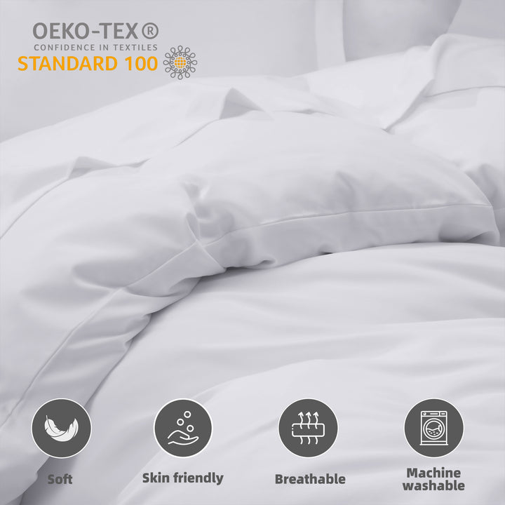 Kingsley Trend Duvet Cover Set - Pre-Washed Ultra Soft & Breathable 3-Piece Microfiber Set with Bowtie Knot Closure, Machine Washable for Easy Care, kingsleytrend, , kingsley-trend-duvet-cover-set-pre-washed-ultra-soft-breathable-3-piece-microfiber-set-with-bowtie-knot-closure-machine-washable-for-easy-care, Duvet Cover, MCF, kingsleytrend