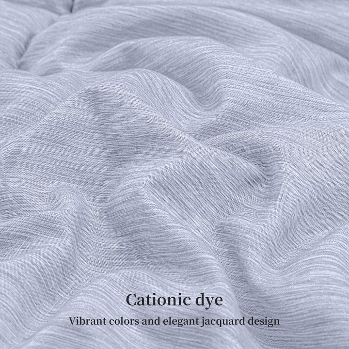 Down Alternative Comforter Set - 3-Pc, Cationic Dyeing & Jacquard Line, Machine Washable, Includes Duvet Insert & 2 Envelope Pillow Shams, kingsleytrend, Comforter Set, down-alternative-king-comforter-set-all-season-king-size-comforter-set-3-piece-soft-breathable-down-comforter-king-size-lightweight-quilted-duvet-insert-with-corner-tabs-and-2-pillow-shams, blue, comforter set, gray, MCF, kingsleytrend