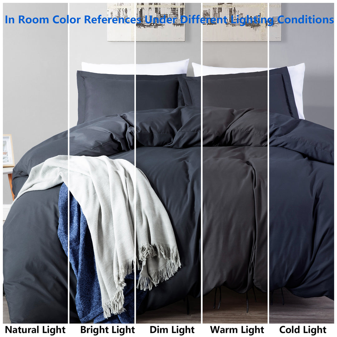 Kingsley Trend Duvet Cover Set - Pre-Washed Ultra Soft & Breathable 3-Piece Microfiber Set with Bowtie Knot Closure, Machine Washable for Easy Care, kingsleytrend, , kingsley-trend-duvet-cover-set-pre-washed-ultra-soft-breathable-3-piece-microfiber-set-with-bowtie-knot-closure-machine-washable-for-easy-care, Duvet Cover, MCF, kingsleytrend