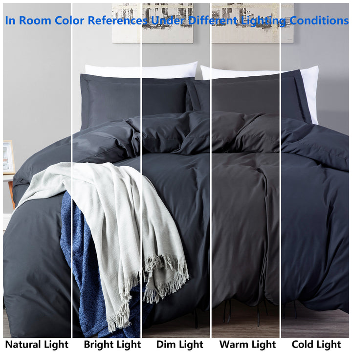 Kingsley Trend Duvet Cover Set - Pre-Washed Ultra Soft & Breathable 3-Piece Microfiber Set with Bowtie Knot Closure, Machine Washable for Easy Care, kingsleytrend, , kingsley-trend-duvet-cover-set-pre-washed-ultra-soft-breathable-3-piece-microfiber-set-with-bowtie-knot-closure-machine-washable-for-easy-care, Duvet Cover, MCF, kingsleytrend