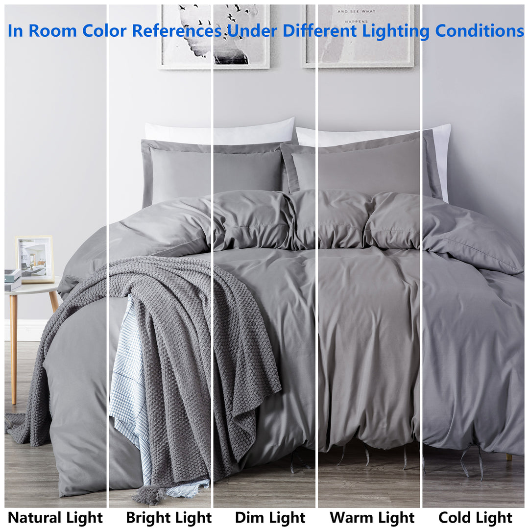 Kingsley Trend Duvet Cover Set - Pre-Washed Ultra Soft & Breathable 3-Piece Microfiber Set with Bowtie Knot Closure, Machine Washable for Easy Care, kingsleytrend, , kingsley-trend-duvet-cover-set-pre-washed-ultra-soft-breathable-3-piece-microfiber-set-with-bowtie-knot-closure-machine-washable-for-easy-care, Duvet Cover, MCF, kingsleytrend