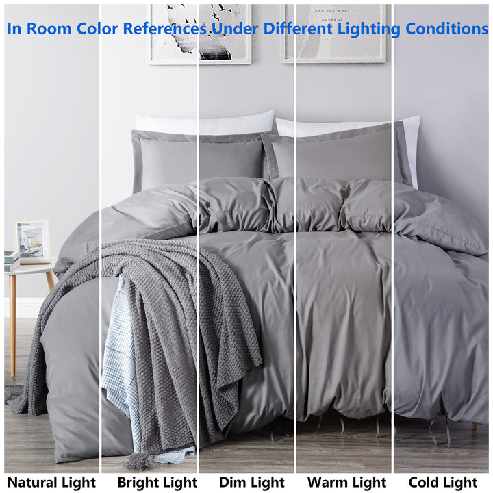 Kingsley Trend Duvet Cover Set - Pre-Washed Ultra Soft & Breathable 3-Piece Microfiber Set with Bowtie Knot Closure, Machine Washable for Easy Care, kingsleytrend, , kingsley-trend-duvet-cover-set-pre-washed-ultra-soft-breathable-3-piece-microfiber-set-with-bowtie-knot-closure-machine-washable-for-easy-care, Duvet Cover, MCF, kingsleytrend