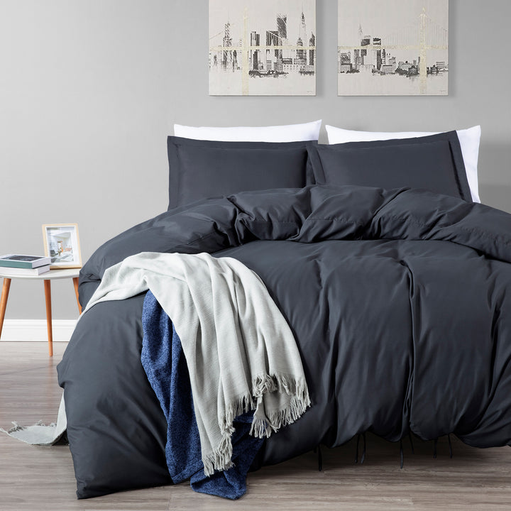 Kingsley Trend Duvet Cover Set - Pre-Washed Ultra Soft & Breathable 3-Piece Microfiber Set with Bowtie Knot Closure, Machine Washable for Easy Care, kingsleytrend, , kingsley-trend-duvet-cover-set-pre-washed-ultra-soft-breathable-3-piece-microfiber-set-with-bowtie-knot-closure-machine-washable-for-easy-care, Duvet Cover, MCF, kingsleytrend