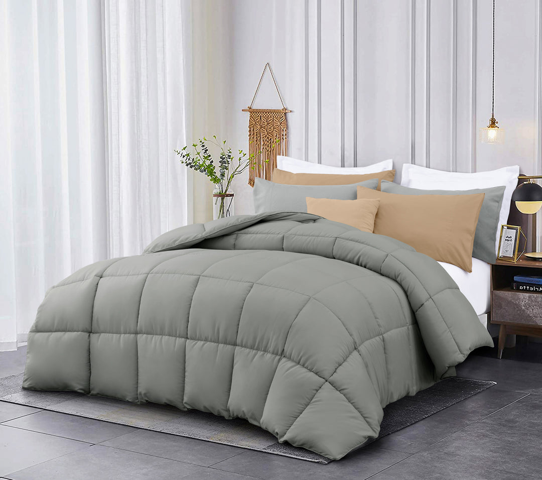 Kingsley Trend Comforter Duvet Insert - All-Season Quilted Ultra Soft, Breathable Down Alternative Comforter, Box Stitch Design with Corner Tabs, Easy to Care Machine Washable, kingsleytrend, , 32916_b08tb2t5x6_35251_1ced1, comforter, MCF, kingsleytrend