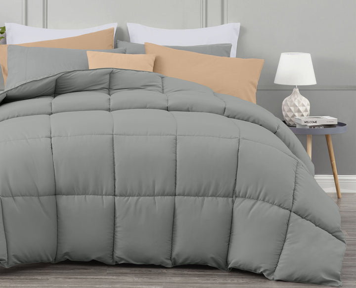 Kingsley Trend Comforter Duvet Insert - All-Season Quilted Ultra Soft, Breathable Down Alternative Comforter, Box Stitch Design with Corner Tabs, Easy to Care Machine Washable, kingsleytrend, , 32916_b08tb2t5x6_35251_1ced1, comforter, MCF, kingsleytrend